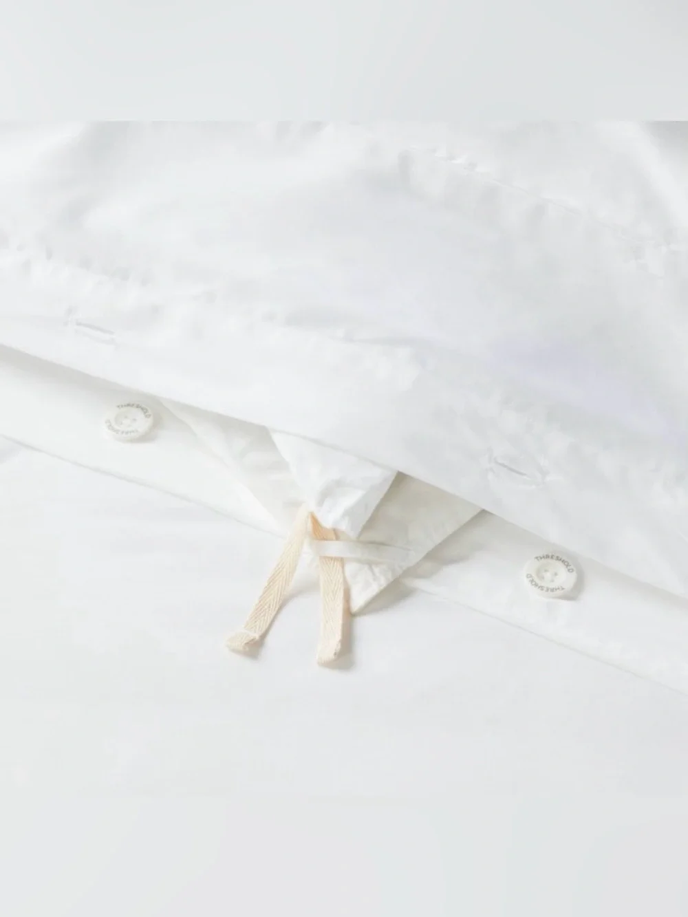New Threshold Luxe Embroidered Border Cotton Sateen Duvet Set Full/Queen